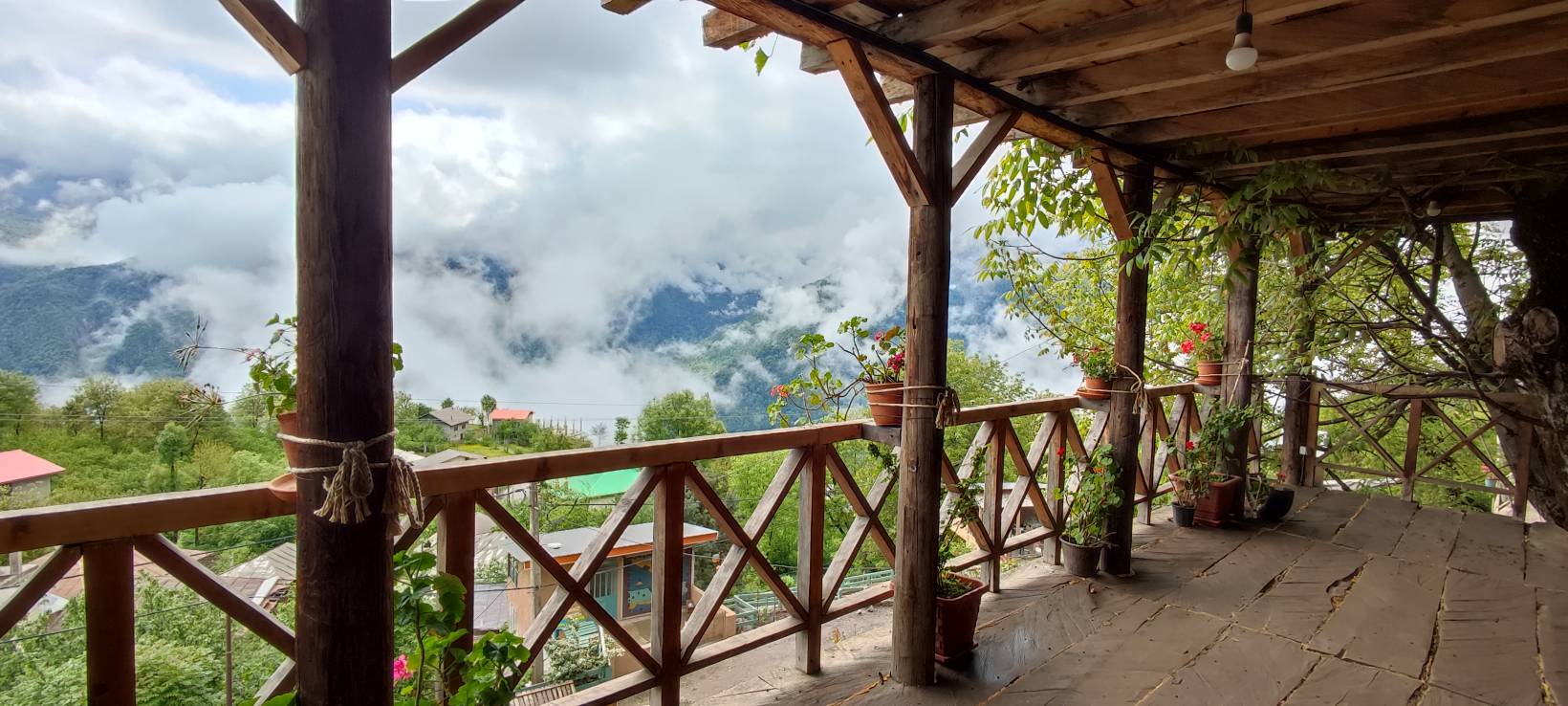 The village view from the Gerdoo restaurant’s veranda